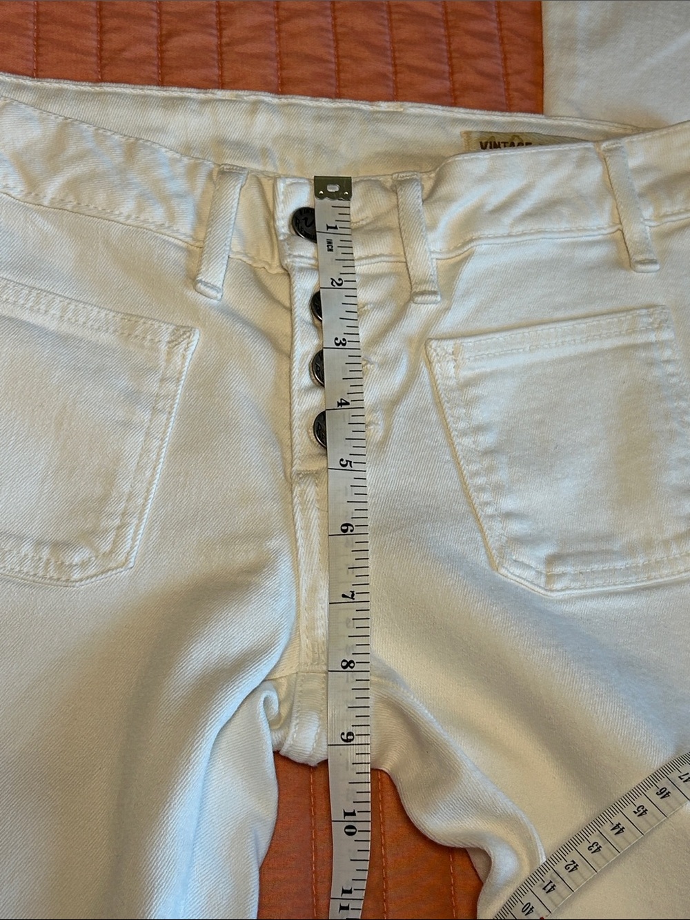 Y2K Vintage Revolution Sample Jeans Ropa Siete Leguas white hipster boot sz 26 - Picture 10 of 16